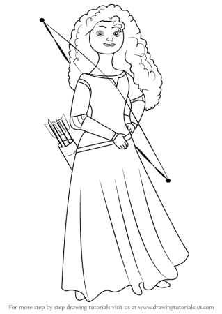 Раскраска принцесса Мерида