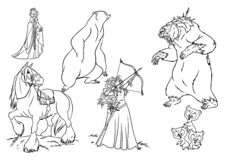 Храбрая сердцем раскраска