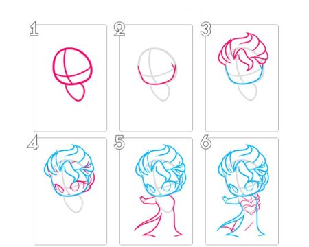 Эльза схема рисования