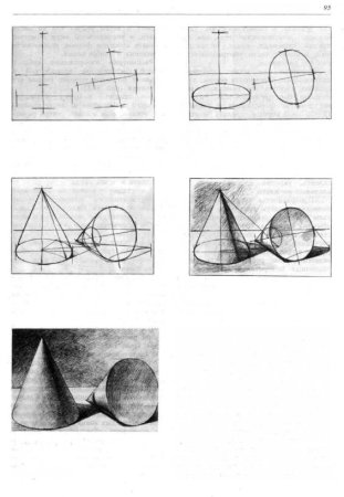 Построение конуса в перспективе