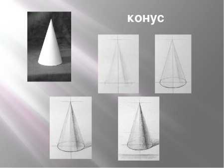 Рисование группы геометрических тел