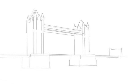 Поэтапное рисование города