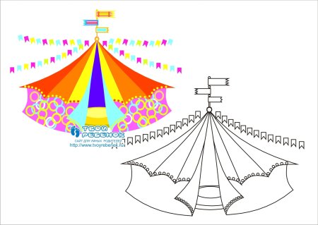 Цирк картинки для детей нарисованные