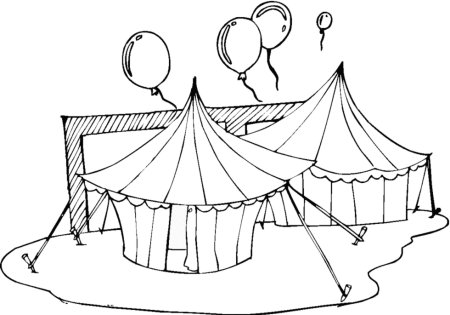 Цирк простой рисунок