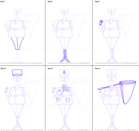 Поэтапное рисование полицейского