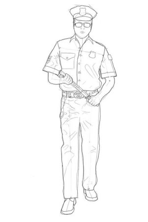 Как нарисовать полицейского карандашом (54 фото) - поэтапные мастер-классы для начинающих