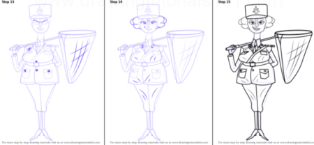 Рисунок полиция поэтапно