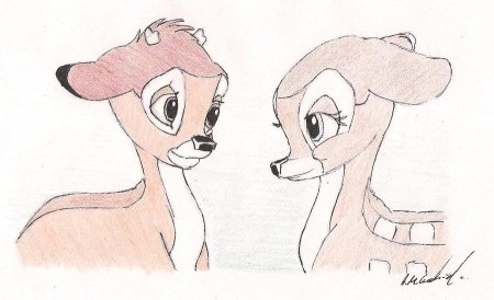 Олененок рисунок карандашом