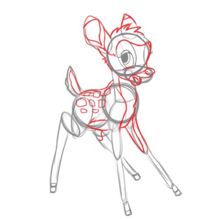 Мордочка олененка рисунок карандашом