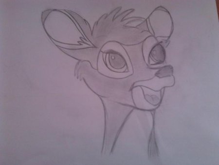 Оленёнок бэмбинарисовать