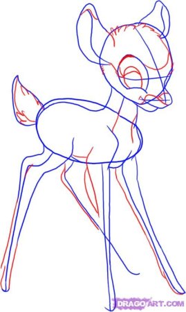 Бэмби карандашом