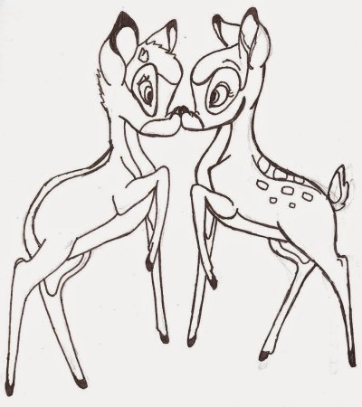 Нарисовать олененка карандашом