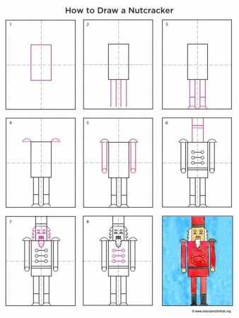 Щелкунчик рисунок карандашом поэтапно