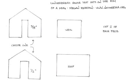 Схема сборки пряничного домика