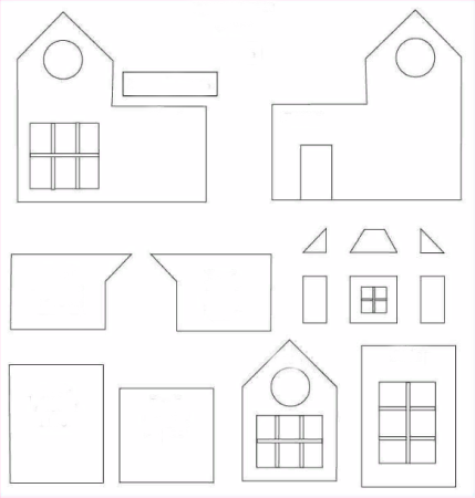 Макет пряничного домика из картона