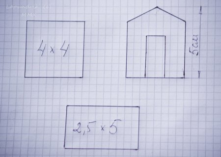 Пряничный домик трафарет