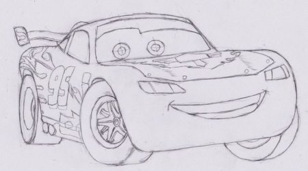 Молния Маквин карандашом