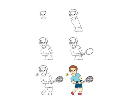 Поэтапное рисование спорт
