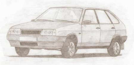 ВАЗ 2109 карандашом
