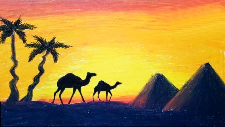 Пустыни Египта раскраска