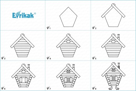 Рисование избы
