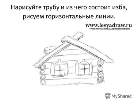 Рисунки домов карандашом для начинающих
