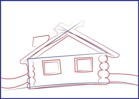 Изба раскраска для детей