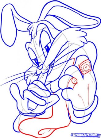 Багз Банни поэтапно карандашом