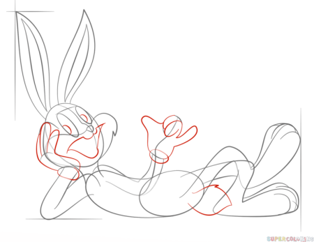 Кролик Банни рисунок карандашом для начинающих