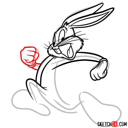 How to draw Lola Bunny playing basketball - Sketchok easy drawing guides