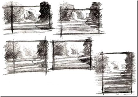 Пейзаж компоновка