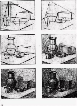 Компоновка натюрморта на листе