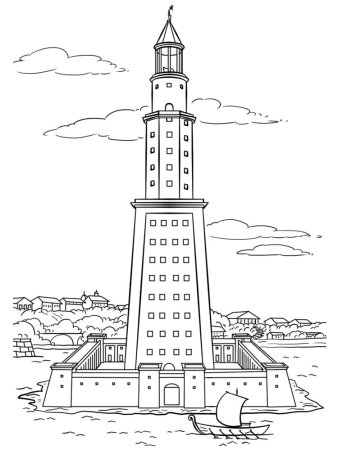 Александрийский маяк рисунок поэтапно (44 фото)