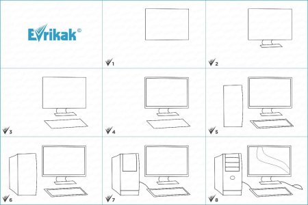 Компьютер рисунок карандашом