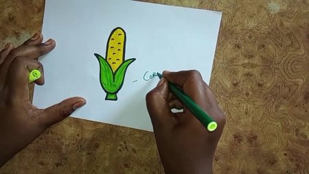 Как нарисовать кукурузу легко и красиво