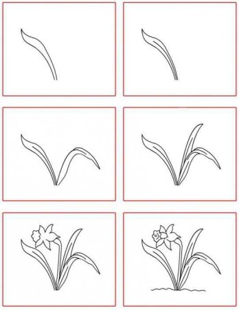 Весенние цветы пошаговое рисование для детей