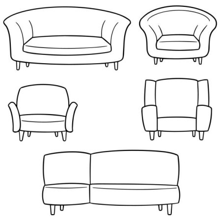 Диван сверху рисунок