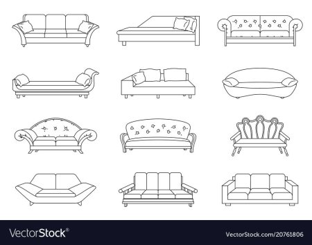 Схематичное изображение дивана