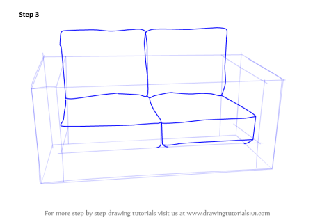 Диван в перспективе