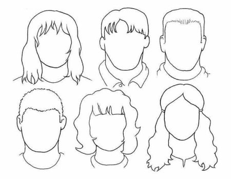 Лицо шаблон для рисования