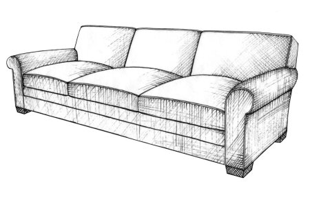 Диван карандашом