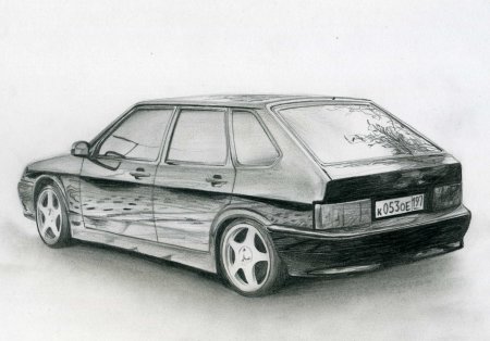 ВАЗ 2114 нарисованная спереди
