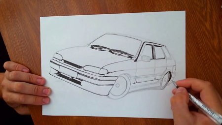 ВАЗ 2115 нарисованная спереди
