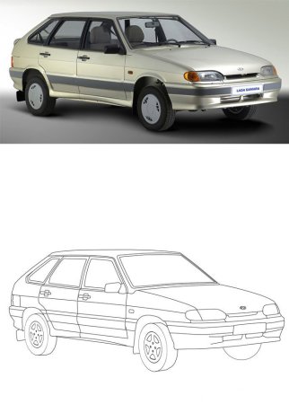 ВАЗ Лада-2109 чертёж