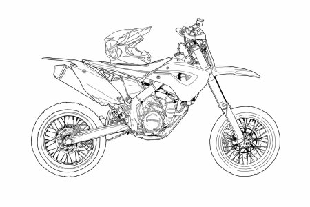 Питбайк раскраска ТТР 125