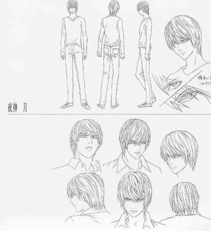 Ягами Лайт референс в полный рост