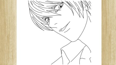 Ягами Лайт для срисовки