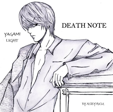 Лайт Ягами в скетчбук