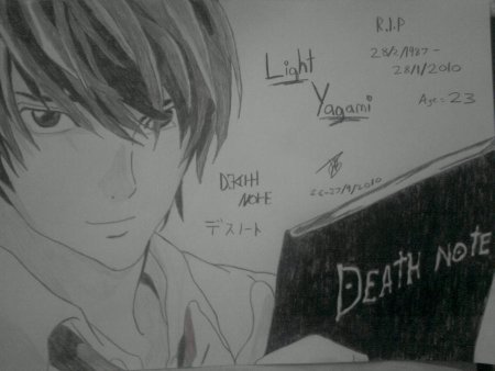 Ягами Лайт карандашом