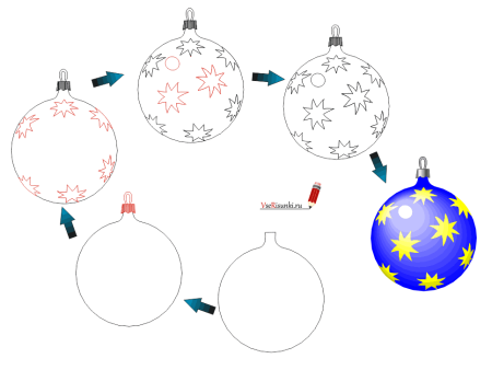 Новогодний шарик рисунок